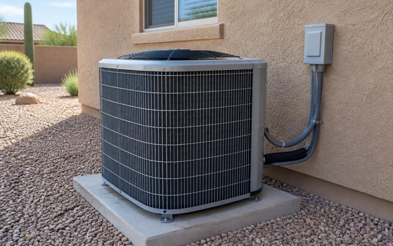 Before and after AC installation in Mesa AZ